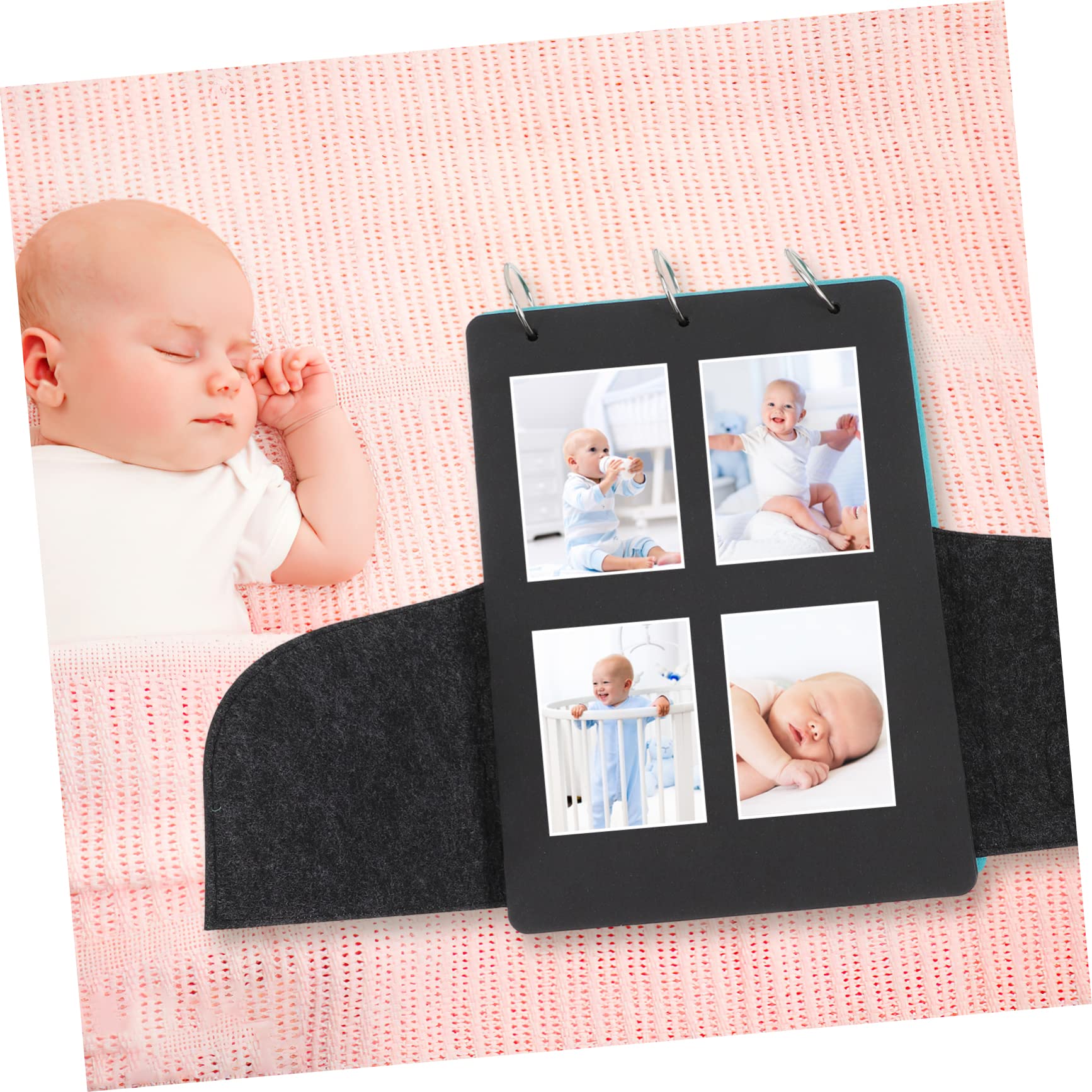UPKOCH 4-Piece Baby Scrapbook Album Set - Safe Non-Toxic Materials for Baby Milestones Photo Book | Perfect for Newborn Memory Keeping, First Birthday Gifts & Family Photo Preservation