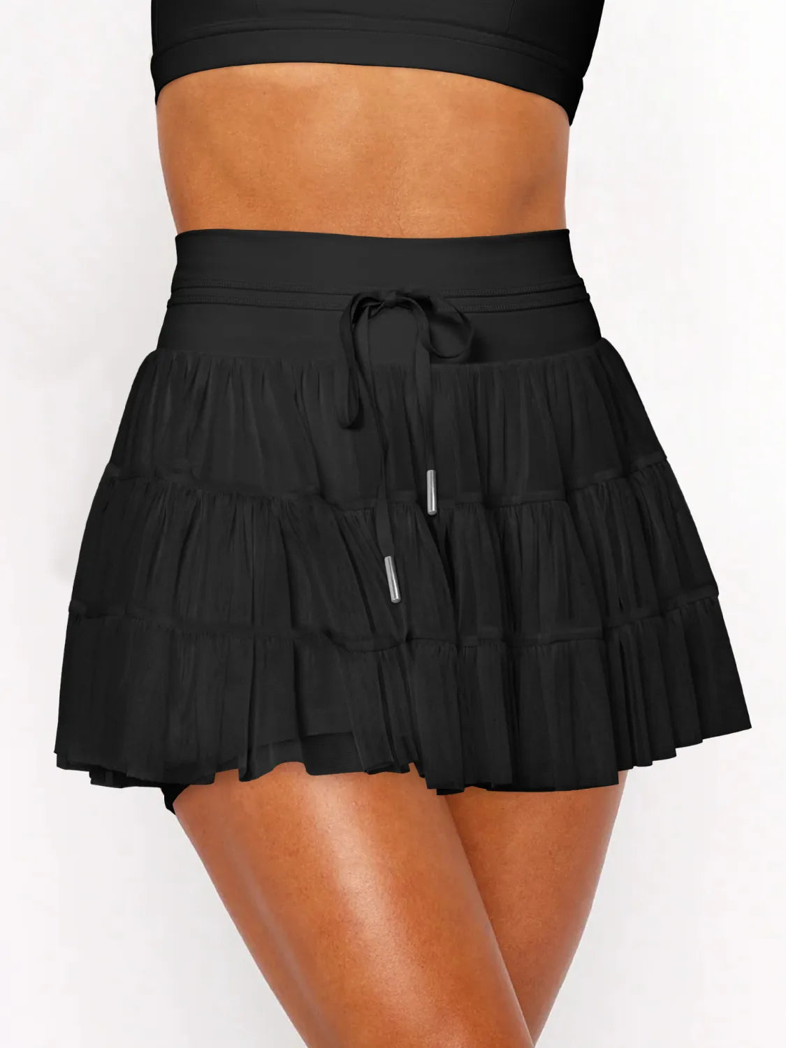 High Waist Skort with Pockets - Women's Athletic Tennis Skirt for Running, Golf & Yoga | Comfortable Stretchy Workout Skirt with Side Pockets