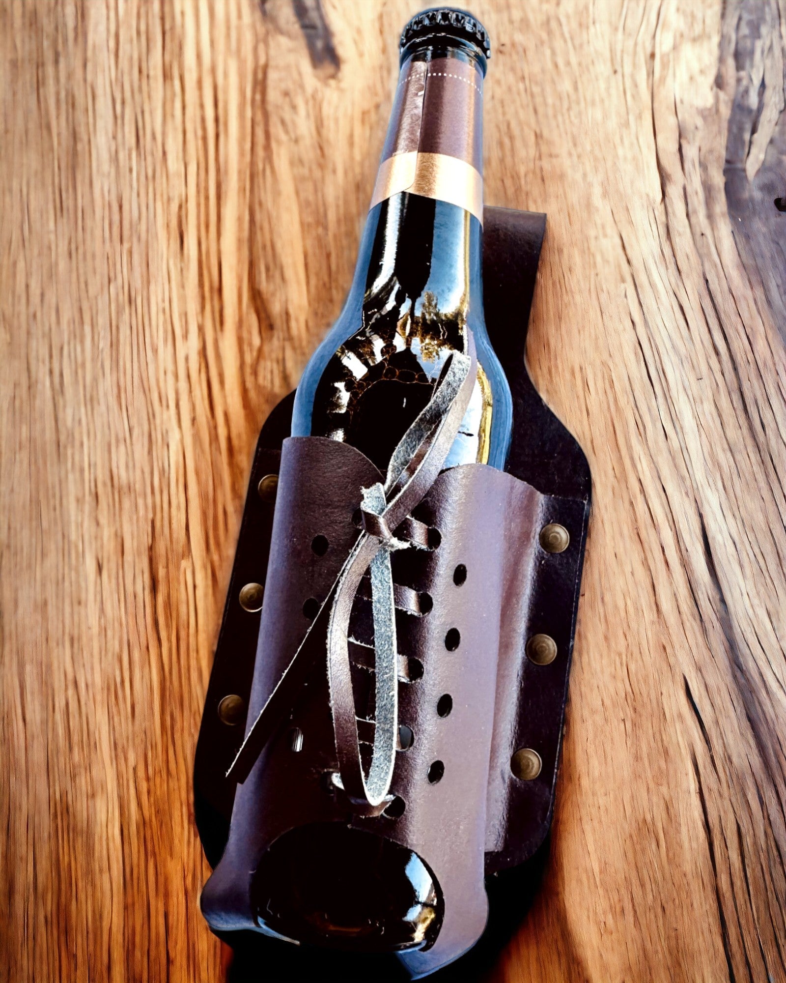 Premium Leather Bottle Cover - Handcrafted Elegance with Personalization Option | Perfect for Wine, Whiskey & Gift Giving