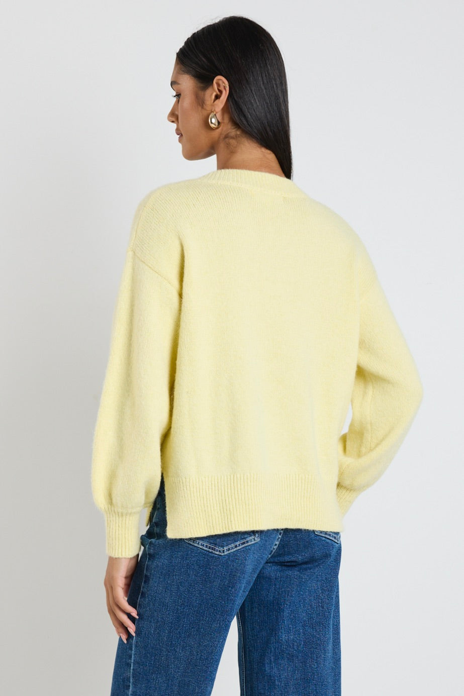 Harvest Butter V Neck Knit Jumper Women's Soft Casual Sweater for Fall & Winter | Cozy Pullover for Office, Date Night & Weekend Outfits
