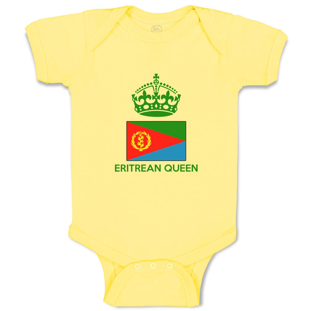 Custom Eritrean Queen Crown Baby Bodysuit - Funny Cotton Onesie for Boys & Girls - Perfect for Birthdays, Holidays & Family Photos