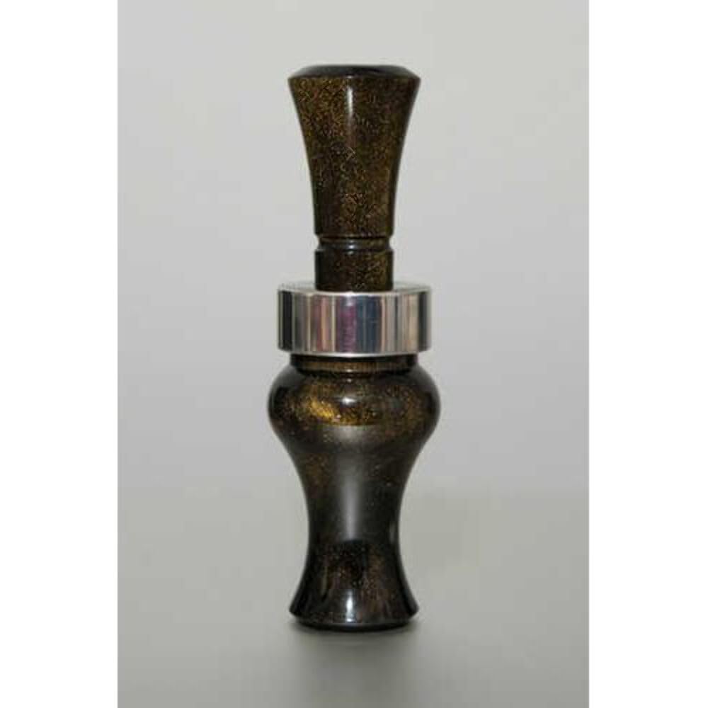 Premium Single Reed Duck Call - Echo Breaker Black Gold Pearl Finish - Ideal for Waterfowl Hunting & Outdoor Adventures