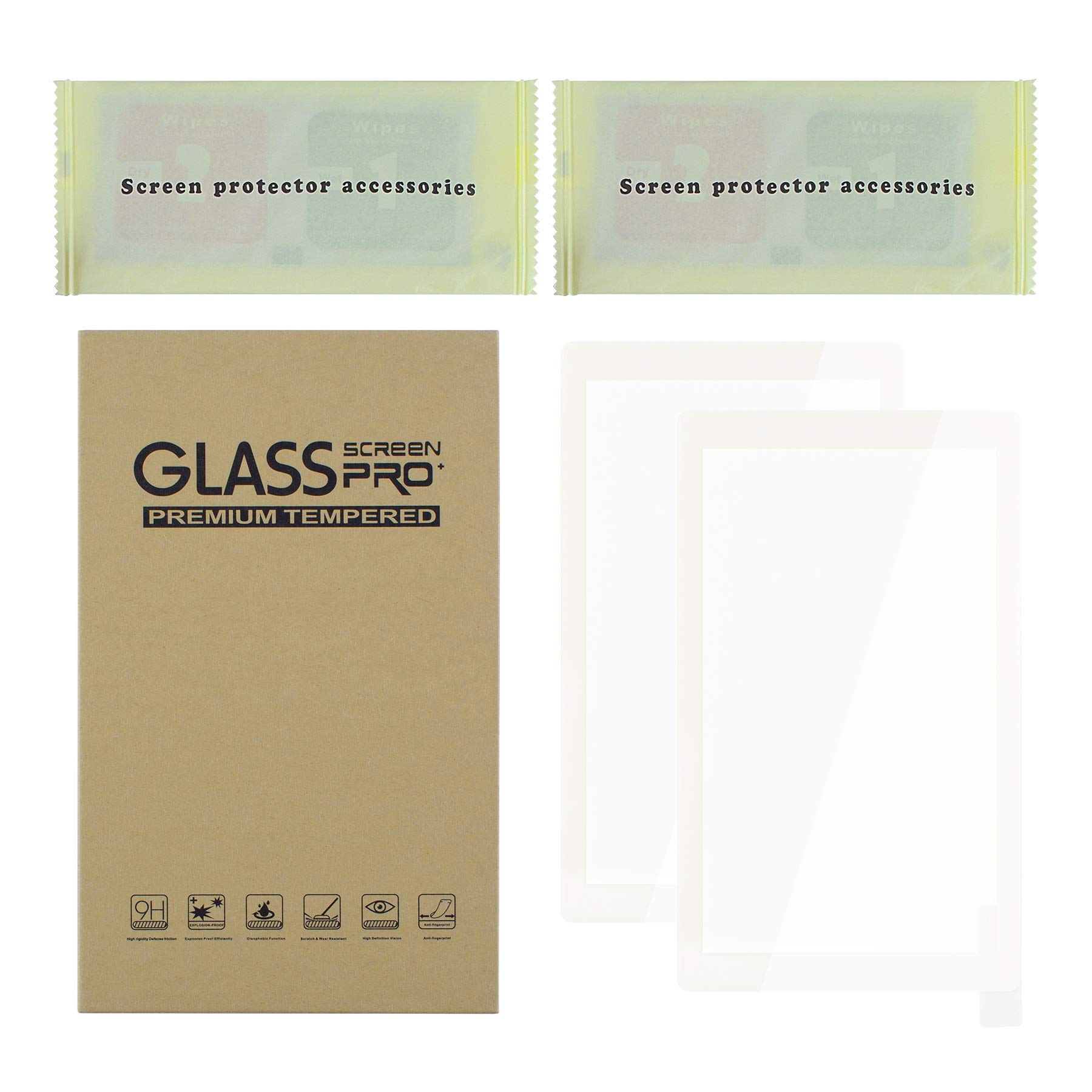 eXtremeRate 2-Pack Tempered Glass Screen Protector for Nintendo Switch Lite - Anti-Scratch, Anti-Fingerprint, Shatterproof, Bubble-Free (White) - Perfect for Gaming Protection and Travel Use