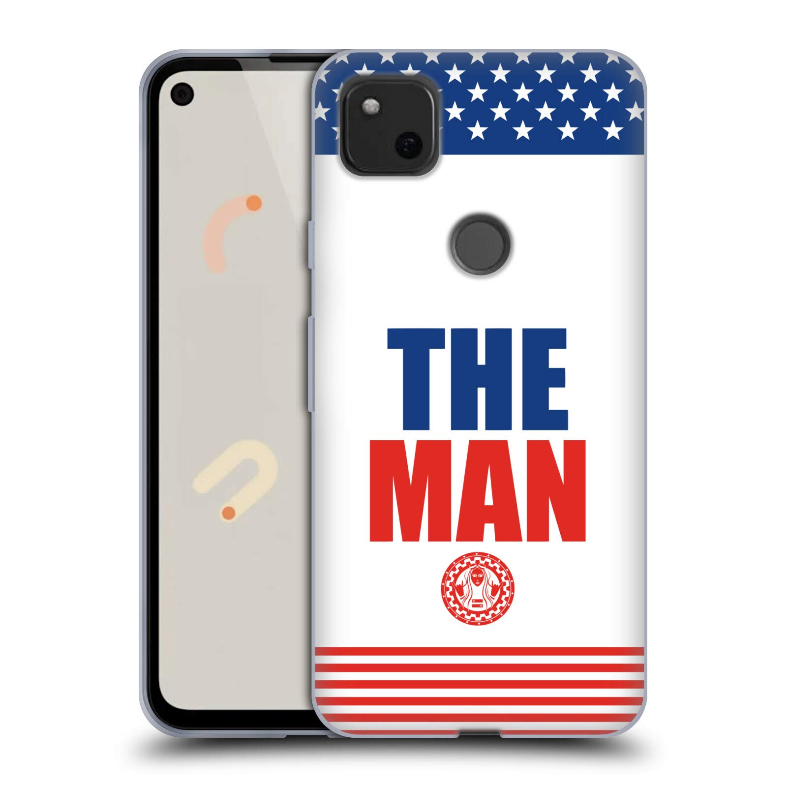 WWE Becky Lynch Soft Gel Case for Google Pixel 4a - US Flag Design for Wrestling Fans