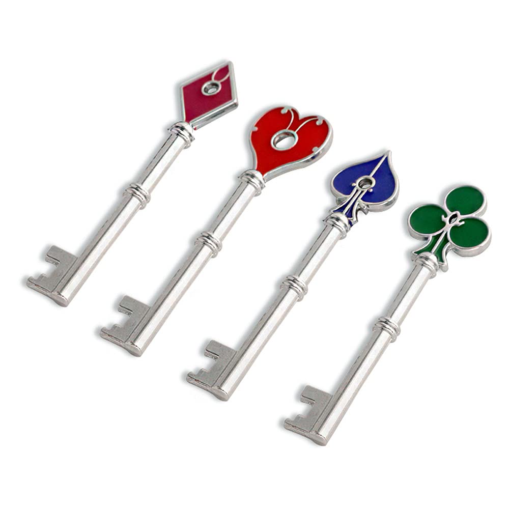 SONGCHANGJEWELRY Game Remake Keys Set - 4 pcs RPD Keys Collection for Game Fans & Kids, Perfect for Cosplay, Gift Giving, and Display