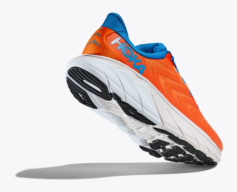 HOKA Arahi 6 Running Shoes for Men - Vibrant Orange/Coastal Sky - Lightweight Stability Sneakers for Road Running, Jogging & Daily Workouts