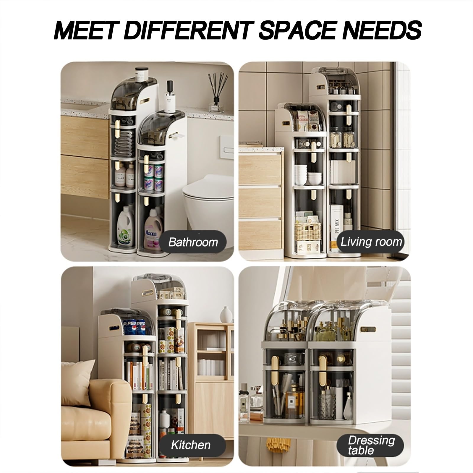 Slim Narrow Storage Cabinet with Drawers - Space-Saving Bathroom Floor Cabinet, Mobile Shelving Unit & Toilet Paper Holder - Plastic Organizer for Kitchen, Bedroom, Laundry Room (2-Tier) - Perfect for Small Spaces, Apartment Living & Bathroom Organization