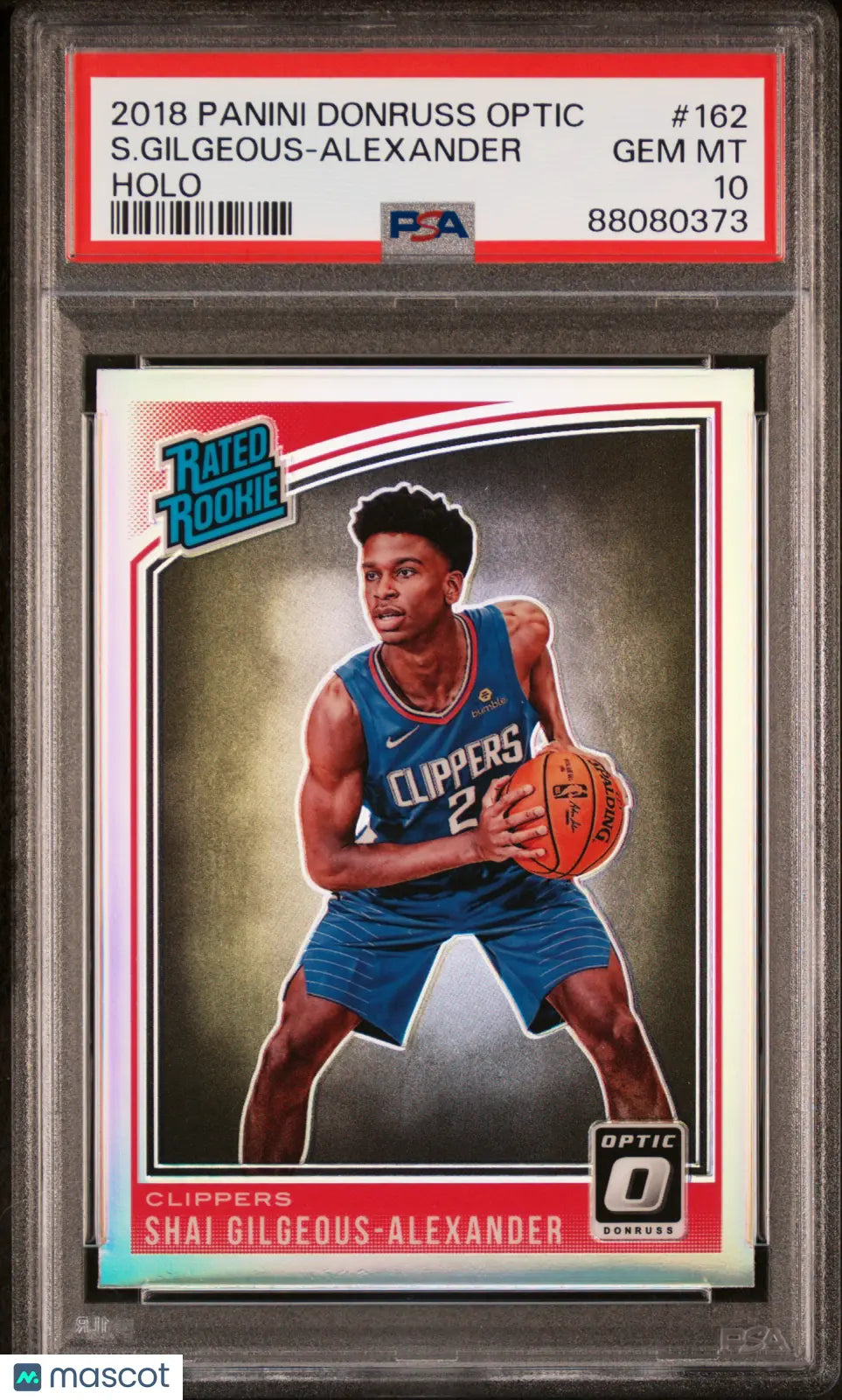 2018 Panini Donruss Optic Shai Gilgeous-Alexander Rated Rookie Holo PSA 10 Gem Mint Basketball Card - Perfect for NBA Collectors & Investment