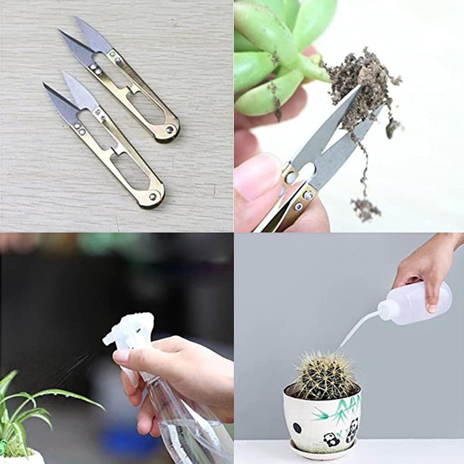 Kingsea 14-Piece Succulent Plant Tool Kit - Mini Garden Hand Transplanting Tools for Bonsai, Fairy Gardens & Plant Care | Perfect for Indoor Succulent Arrangements, Fairy Garden DIY & Home Gardening