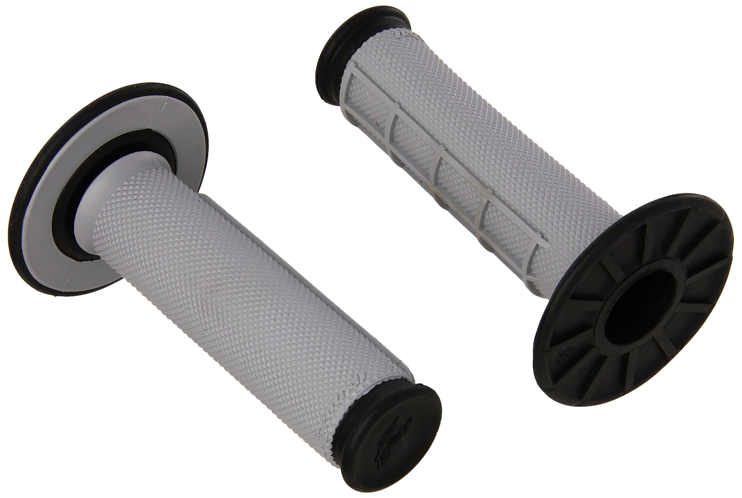 **Renthal G151 Black/Gray Diamond/Waffle Motocross Grips - Soft/Firm Compound for Dirt Bikes & ATVs - Ideal for Off-Road Racing & Trail Riding**