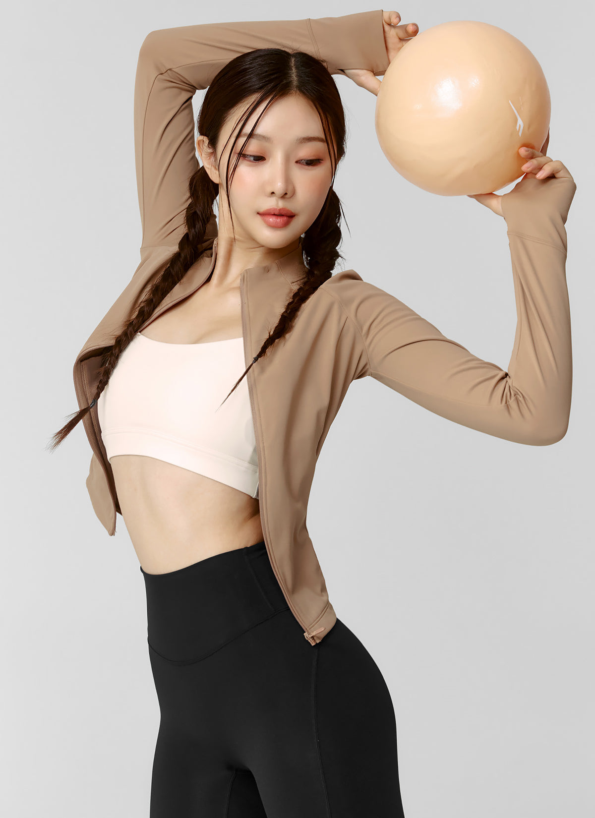 Active Slim Fit Warm Silky Zip Up Hoodie for Women - Lightweight Fleece Lined Jacket for Running, Yoga & Outdoor Activities