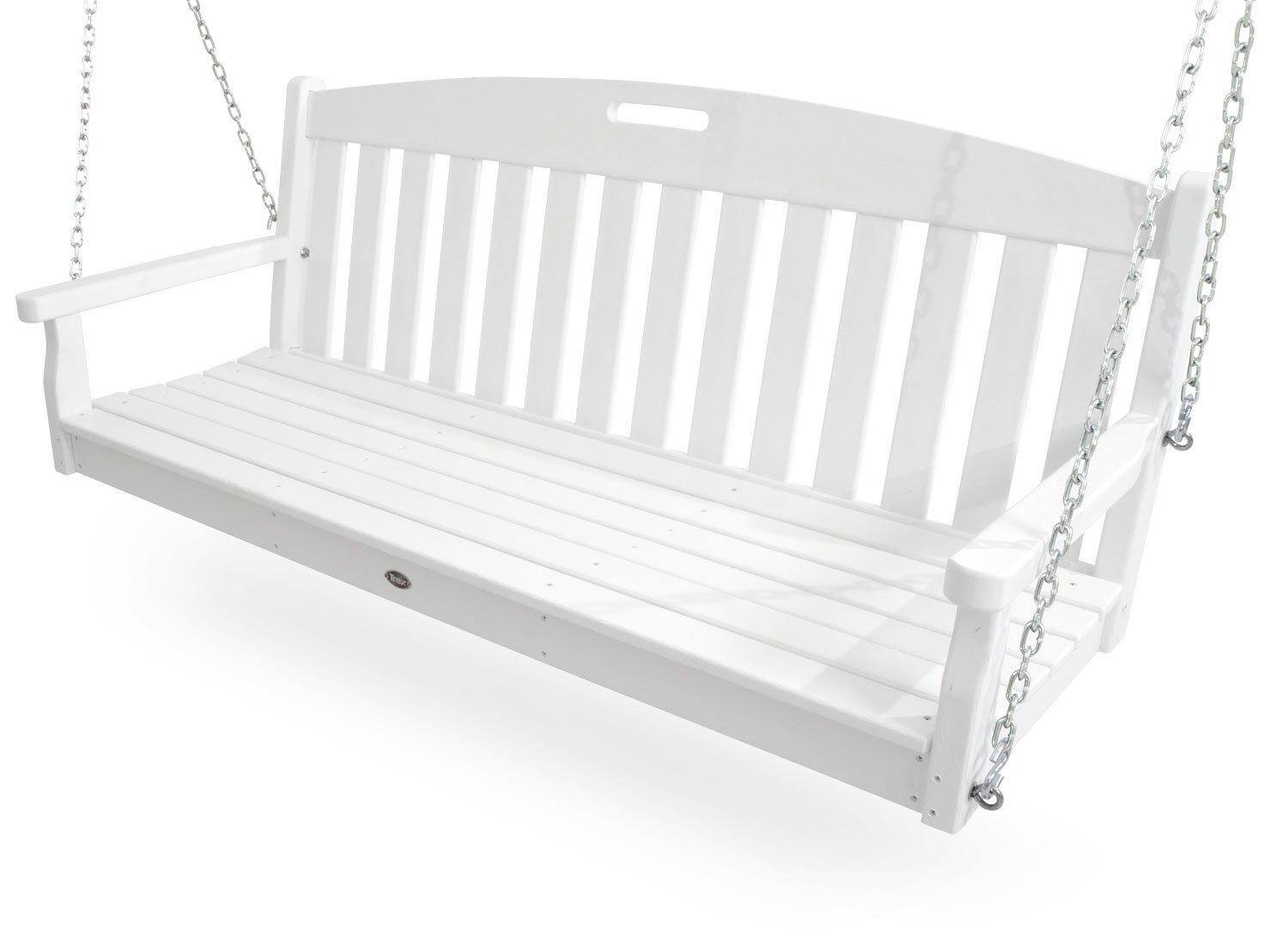 Trex Outdoor Furniture Yacht Club Swing - Classic White - Perfect for Patio, Garden, and Backyard Relaxation