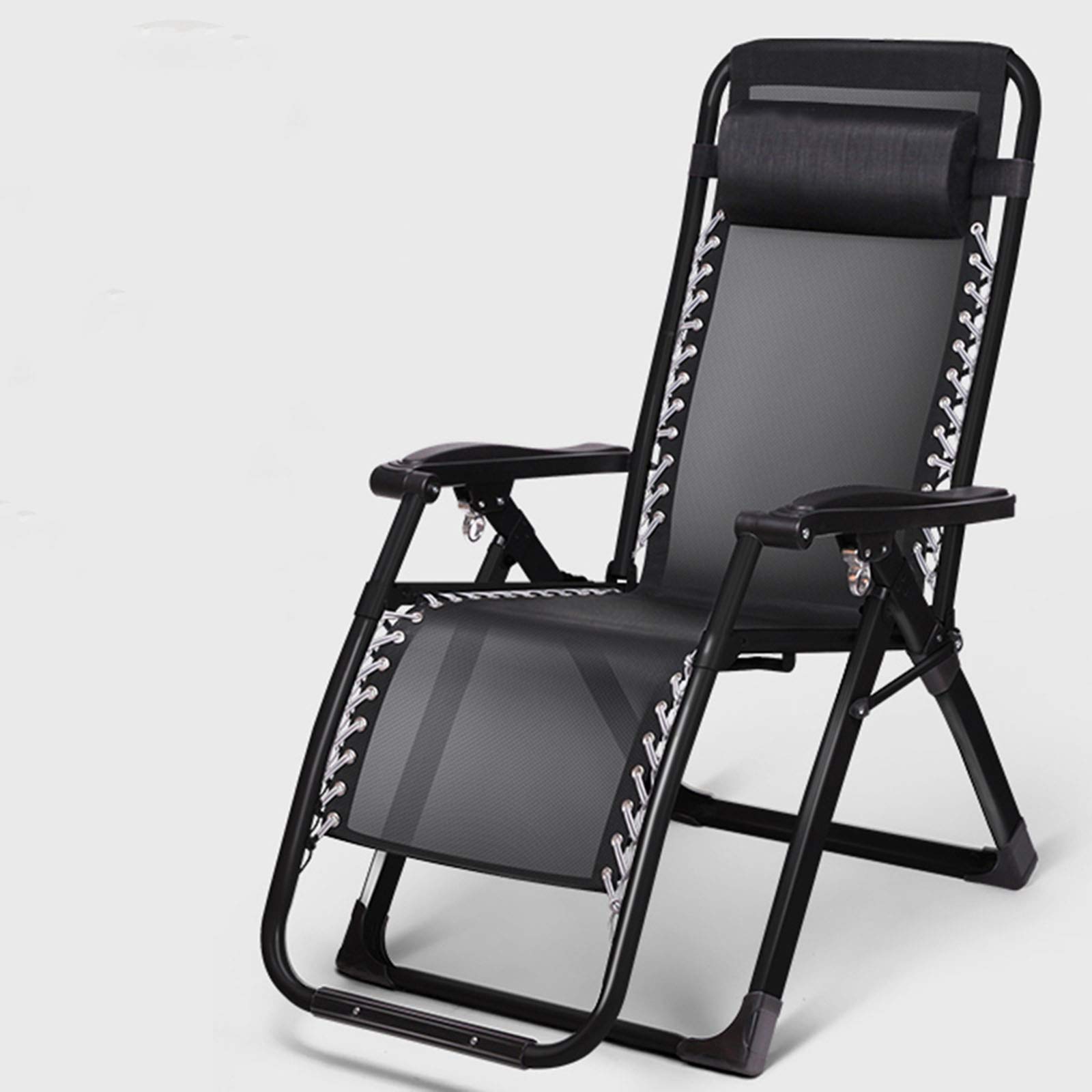 CDDQ Zero Gravity Lounge Chair - Heavy Duty 550lbs Capacity Folding Recliner for Outdoor, Patio, Beach & Poolside Relaxation - Adjustable Silver & Black Chaise Lounge with Sturdy Frame