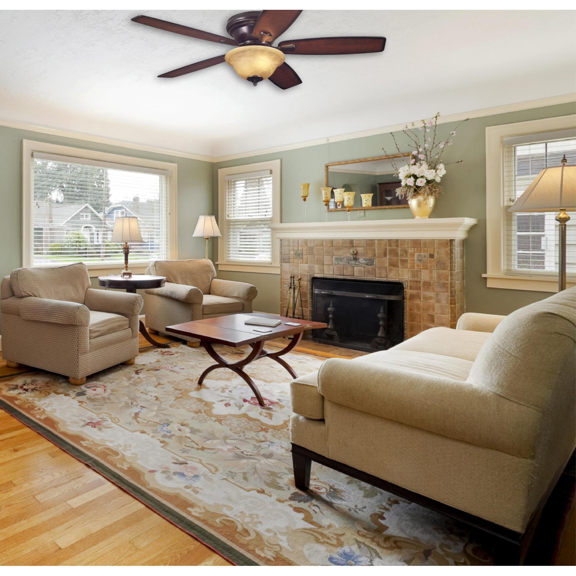 Westinghouse 7213100 52 Inch Sumter Indoor Ceiling Fan with Light Kit, Classic Bronze Finish - Perfect for Living Room, Bedroom & Home Office Cooling