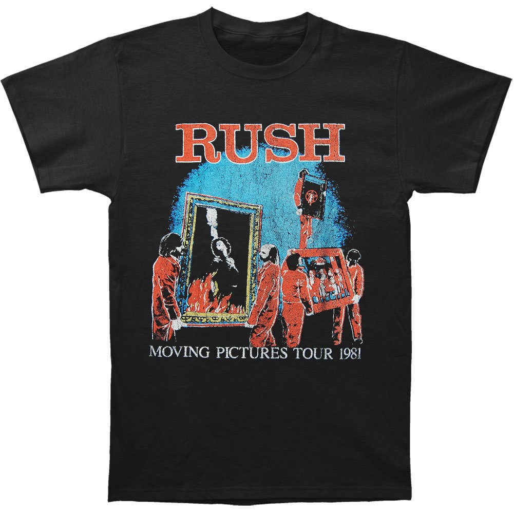 Vintage Bravado Rush Moving Pictures 1981 Tour T-Shirt | Classic Rock Band Merch | Perfect for Concerts & Music Fans