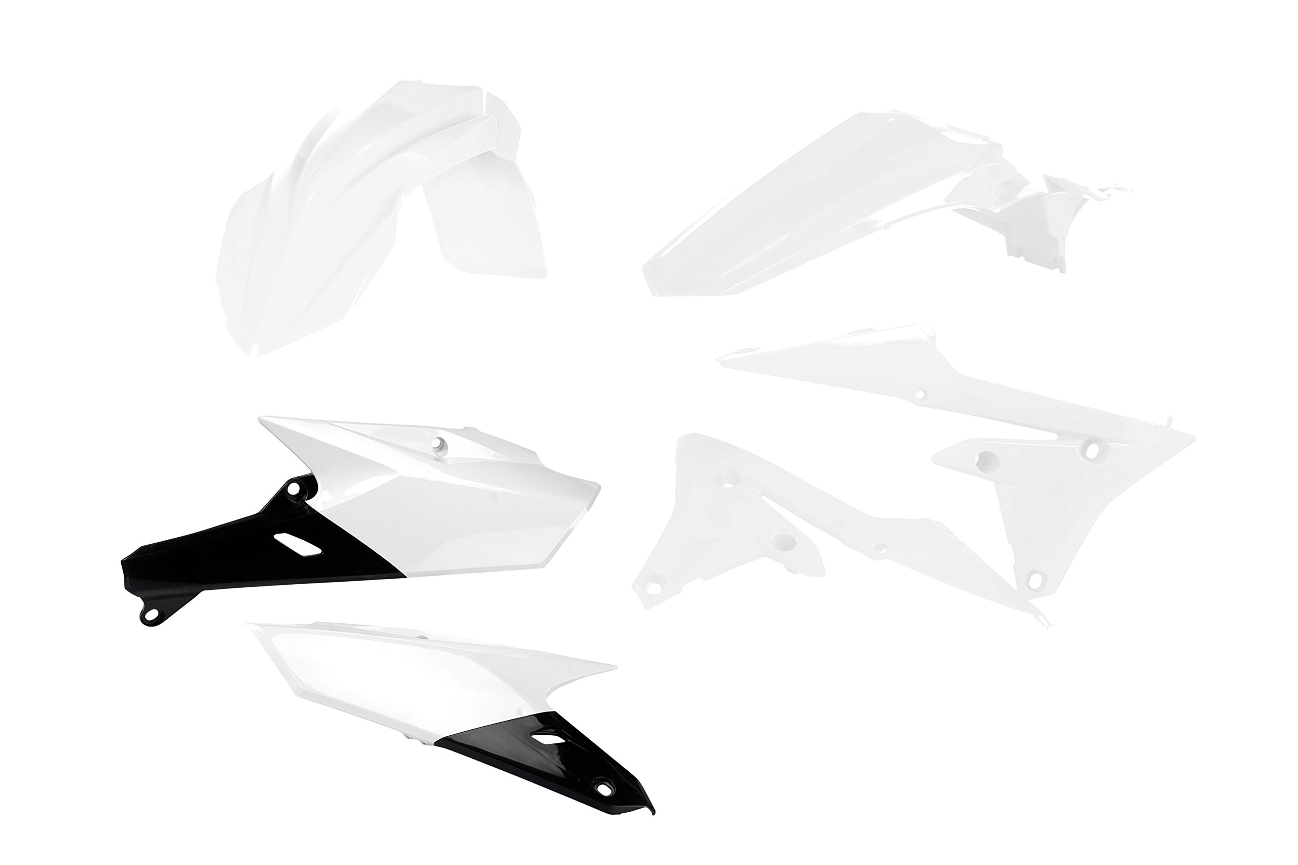 Acerbis 2374184586 White Plastic Kit - Durable Motorcycle Body Replacement Parts for Off-Road & Racing Bikes | Perfect for Trail Riding & Motocross