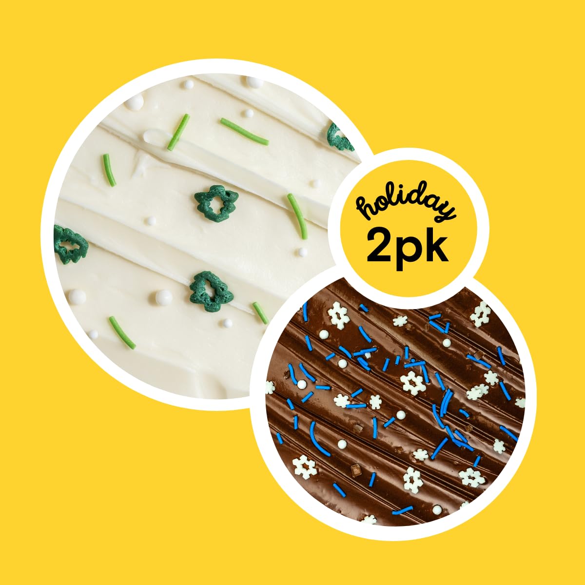 Supernatural Into the Woods & Snowfall Natural Sprinkle Set - Tree & Snow Decorations, No Artificial Dyes, Soy Free, Gluten Free, Vegan, 3oz (Pack of 2) - Perfect for Holiday Baking, Cupcake Toppings & Christmas Cookie Decorations