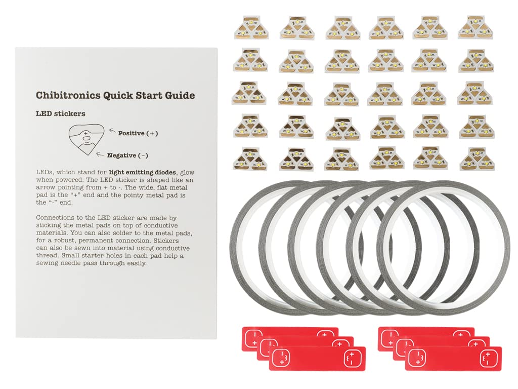90-Pack White LED Stickers for STEM/STEAM Education - Peel & Stick Paper Circuit Kit for Classroom Teachers | Science Projects, DIY Electronics & Interactive Learning Activities