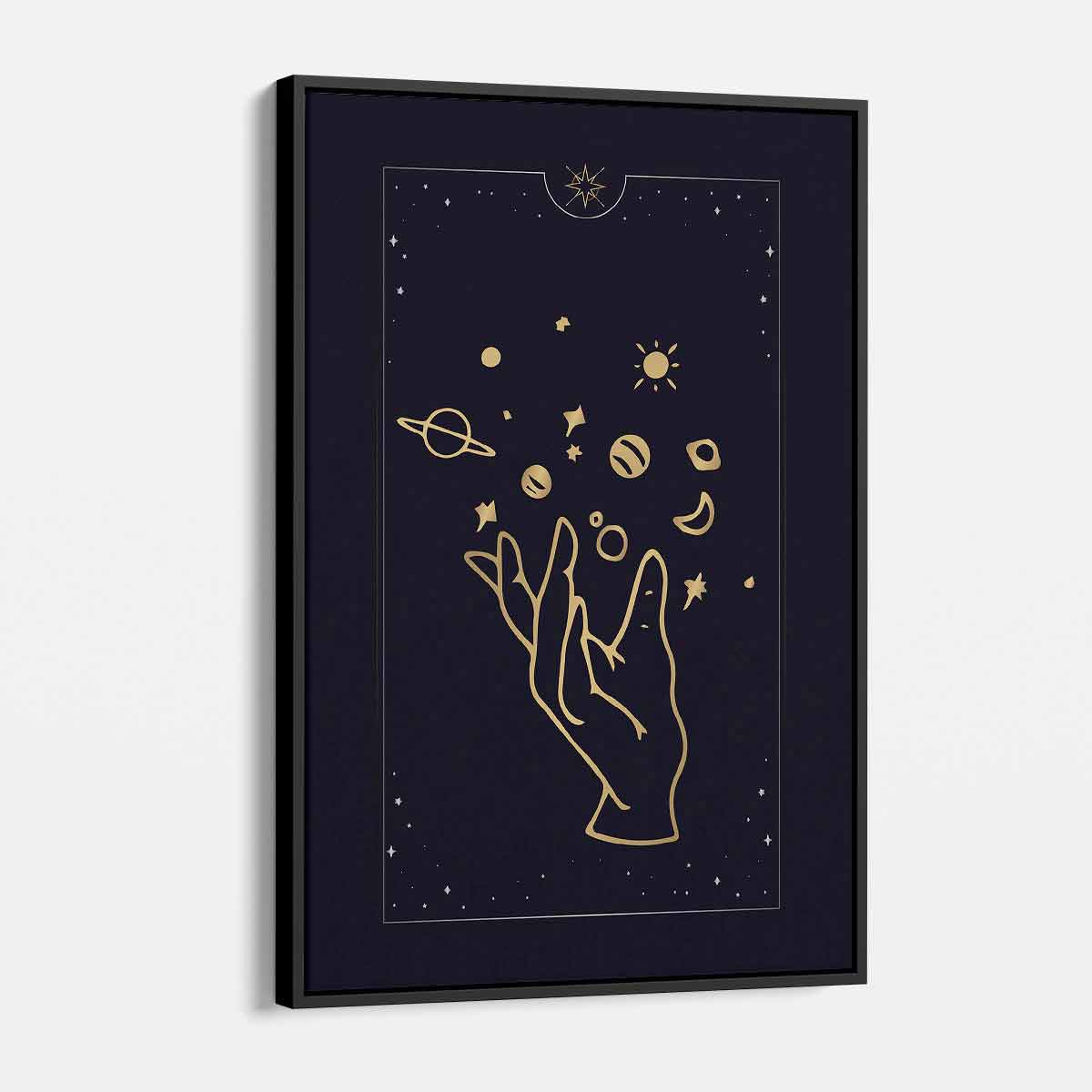 Black Esoteric Wall Art Canvas Print - Modern Abstract Home Decor for Living Room, Bedroom & Office | 96_a