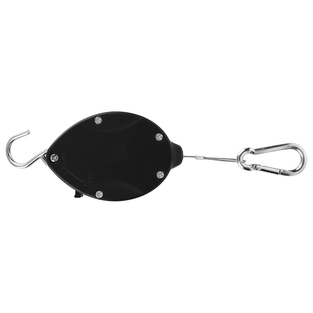 2Pcs Heavy Duty Retractable Hanging Basket Pulley - Adjustable Plant Hanger with Telescopic Hook for Flower Pots, Bird Feeders & Home Decor - Perfect for Balcony, Garden & Indoor Plant Display
