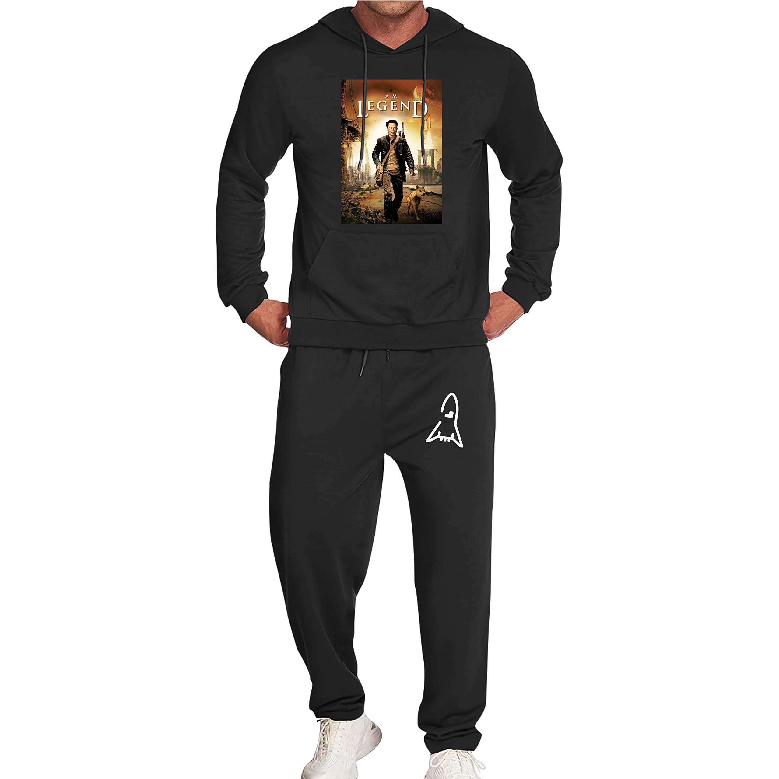 Men's Athletic Tracksuit Set - 2 Piece Casual Jogging Sweatsuit for Running, Gym & Lounge Wear - Comfortable Workout Outfit for Men