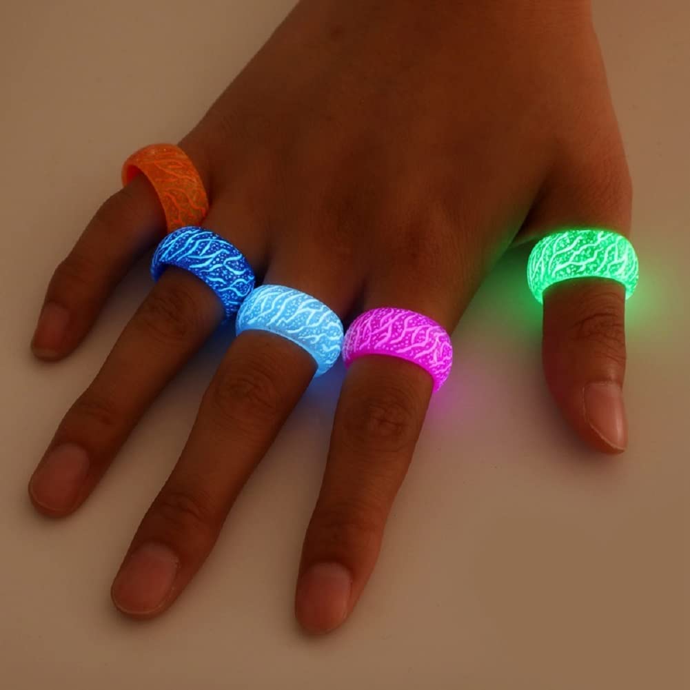 Glow in the Dark Venus Orb Ring for Women & Men - Trendy Acrylic Resin Luminous Jewelry - Perfect for Parties, Raves, and Nighttime Fashion