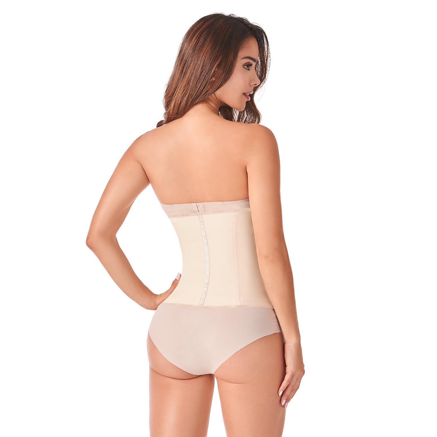 Ann Chery 2021 Latex Waist Trainer for Women - Colombian 3-Hook Waist Cincher Body Shaper 2-Pack Set | Tummy Control Corset for Daily Wear, Workout & Postpartum Recovery | Slimming Girdle for Shapewear & Fitness