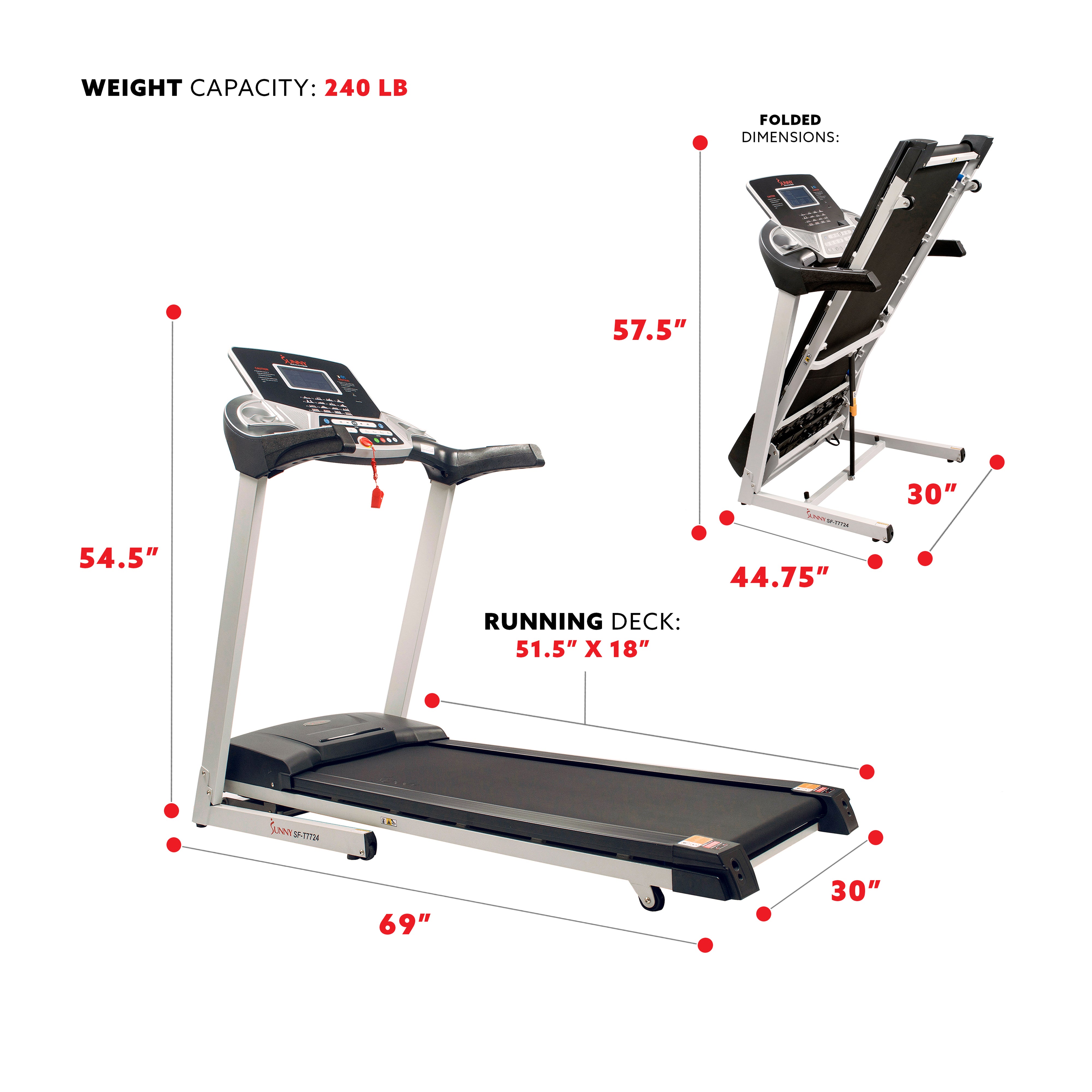 Energy Flex Motorized Treadmill with Automatic Incline - Home Gym Cardio Equipment for Running & Walking Workouts - Perfect for Small Spaces & Home Fitness