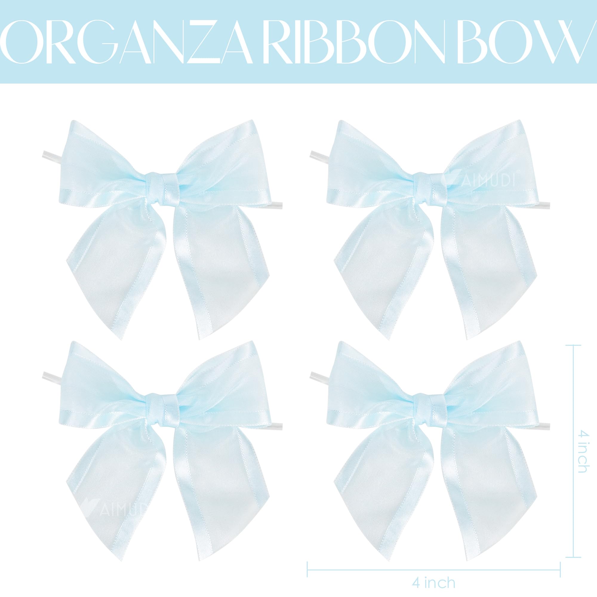Premade Baby Blue Bows 4