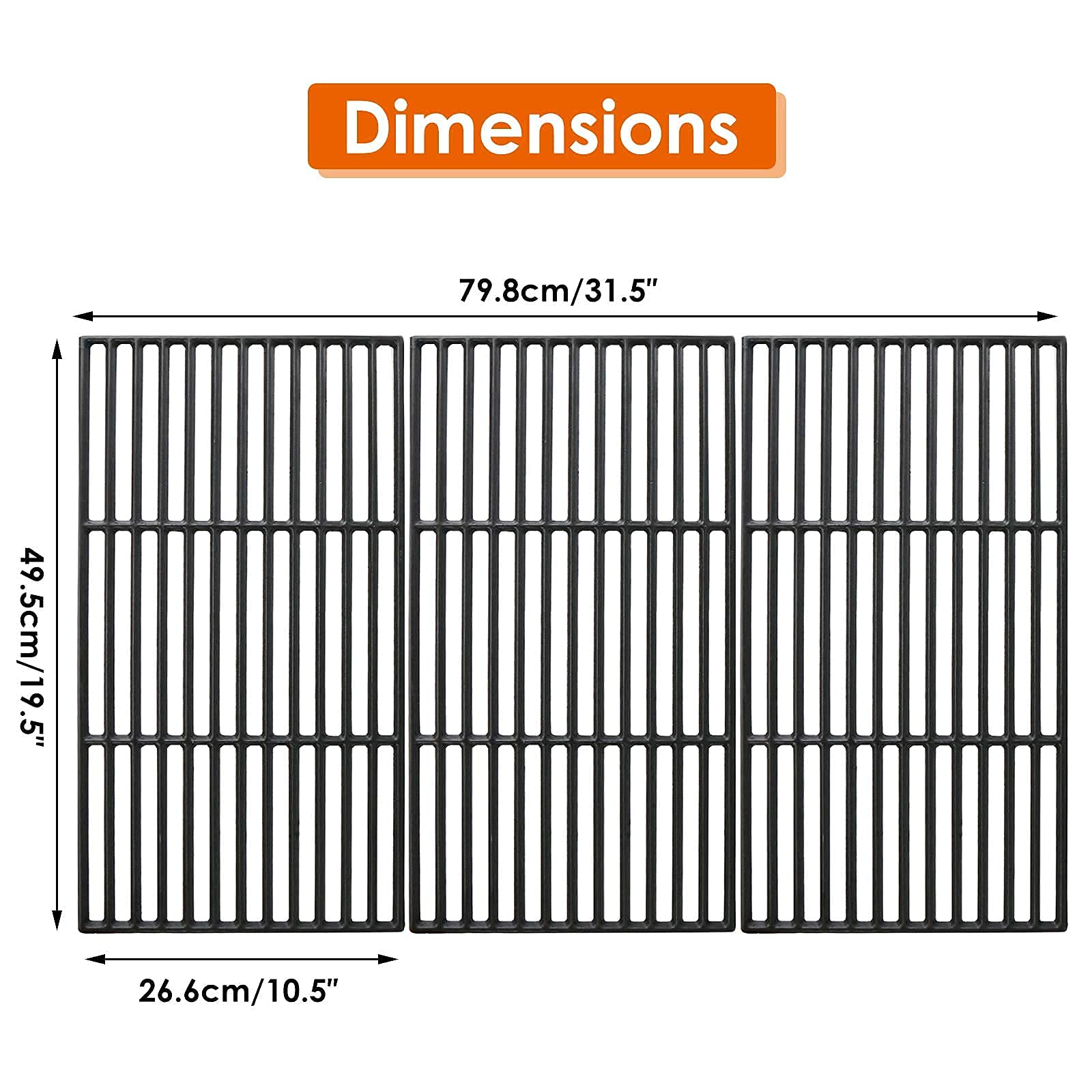 Uniflasy 27-Inch Ash Pan & Drip Pan with Cast Iron Cooking Grate for Char-Griller Smoker - Perfect for BBQ, Grilling, and Outdoor Cooking