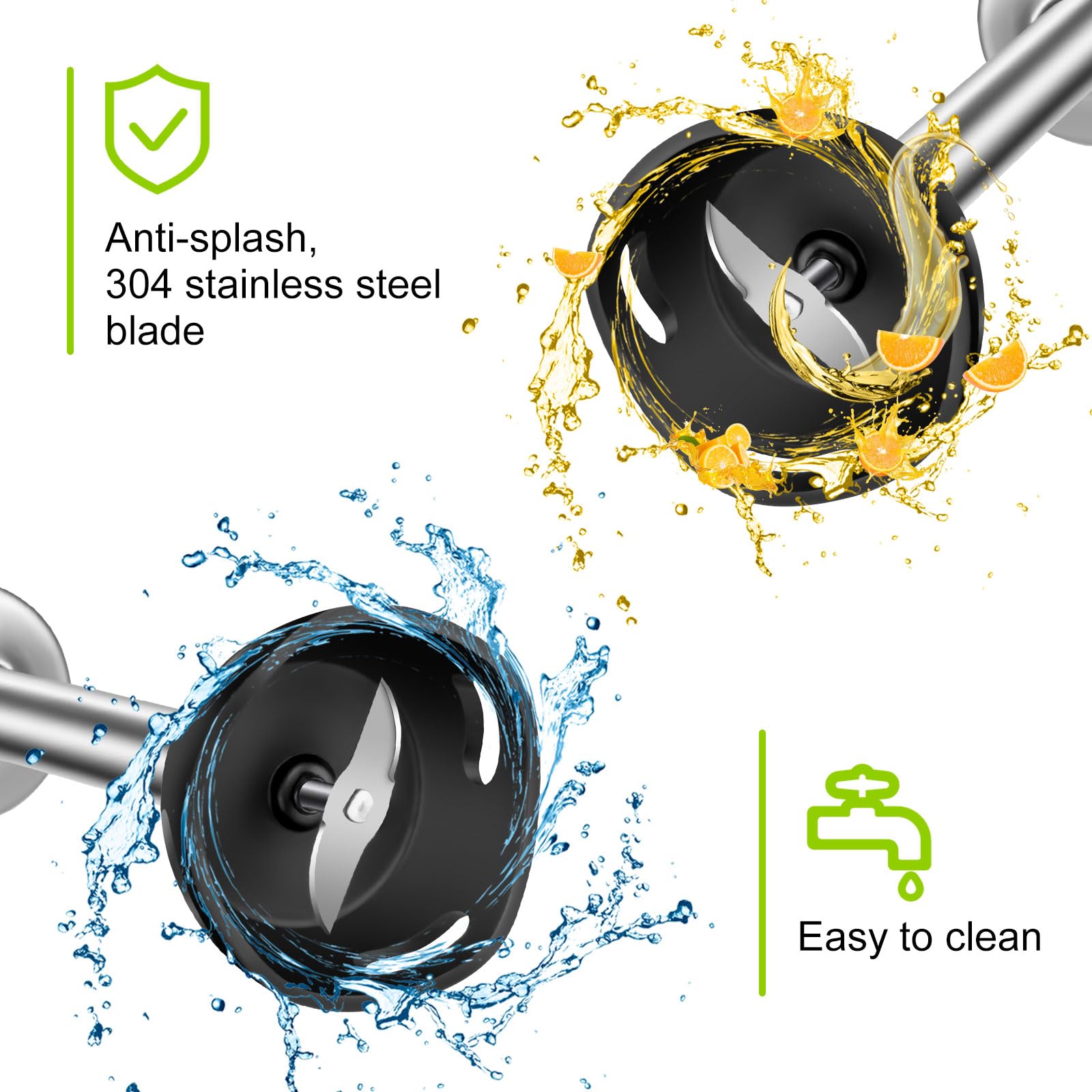 IUIPI Cordless Hand Blender - Rechargeable Variable Speed Immersion Blender with 304 Stainless Steel Blades & 800ml Cup - Perfect for Smoothies, Soups, Purees, Baby Food - Ideal Kitchen Gift for Home Cooking & Meal Prep