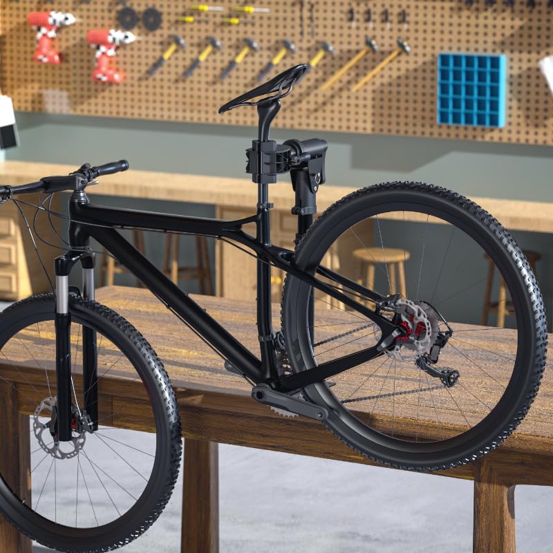 Himiway Bike Repair Stand - Adjustable Quick Release Bicycle Maintenance Rack for E-Bike, Road & Mountain Bikes | Bench Mount Workstand with Secure Clamp | Perfect for Home Garage & Professional Bike Shops