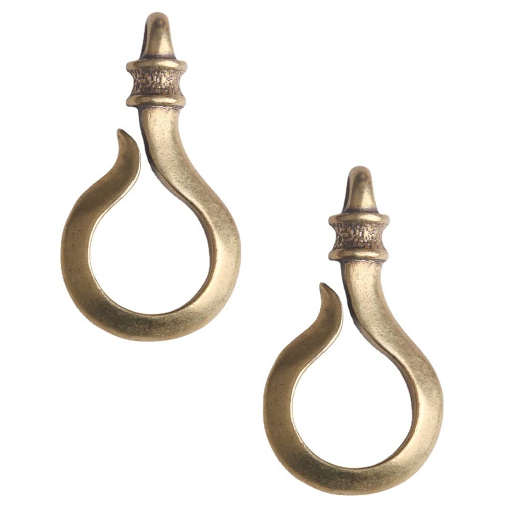 FOMIYES 2pcs Premium Brass Keychains - Elegant Hanging Pendants for Keys, Perfect for Gifts, Home, Office, and Travel Accessories