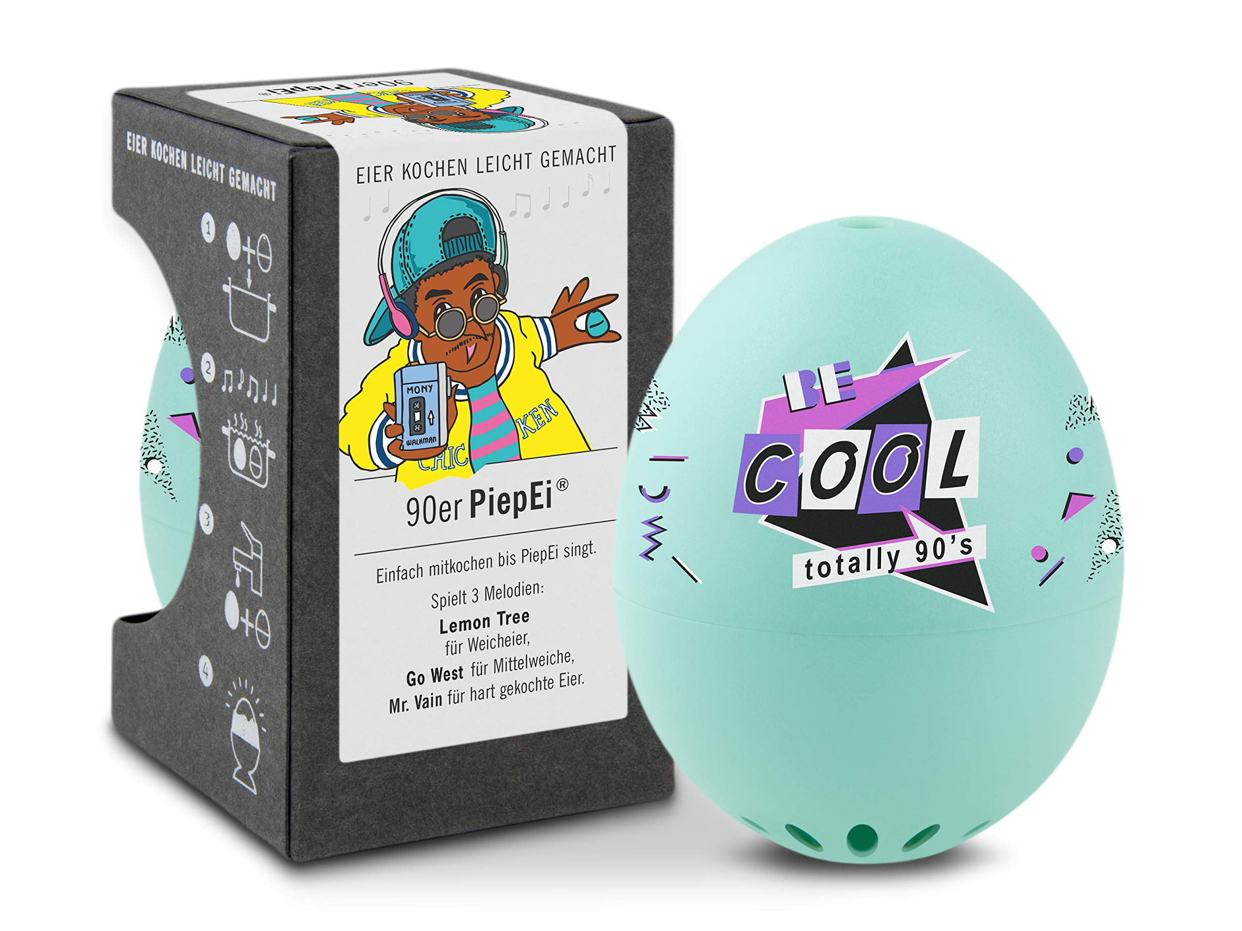 Brainstream BeepEgg - Smart Floating Egg Timer for Perfect Soft, Medium & Hard Boiled Eggs | Sings Favorite 90s Tunes | Ideal for Kitchen, Breakfast & Cooking Enthusiasts