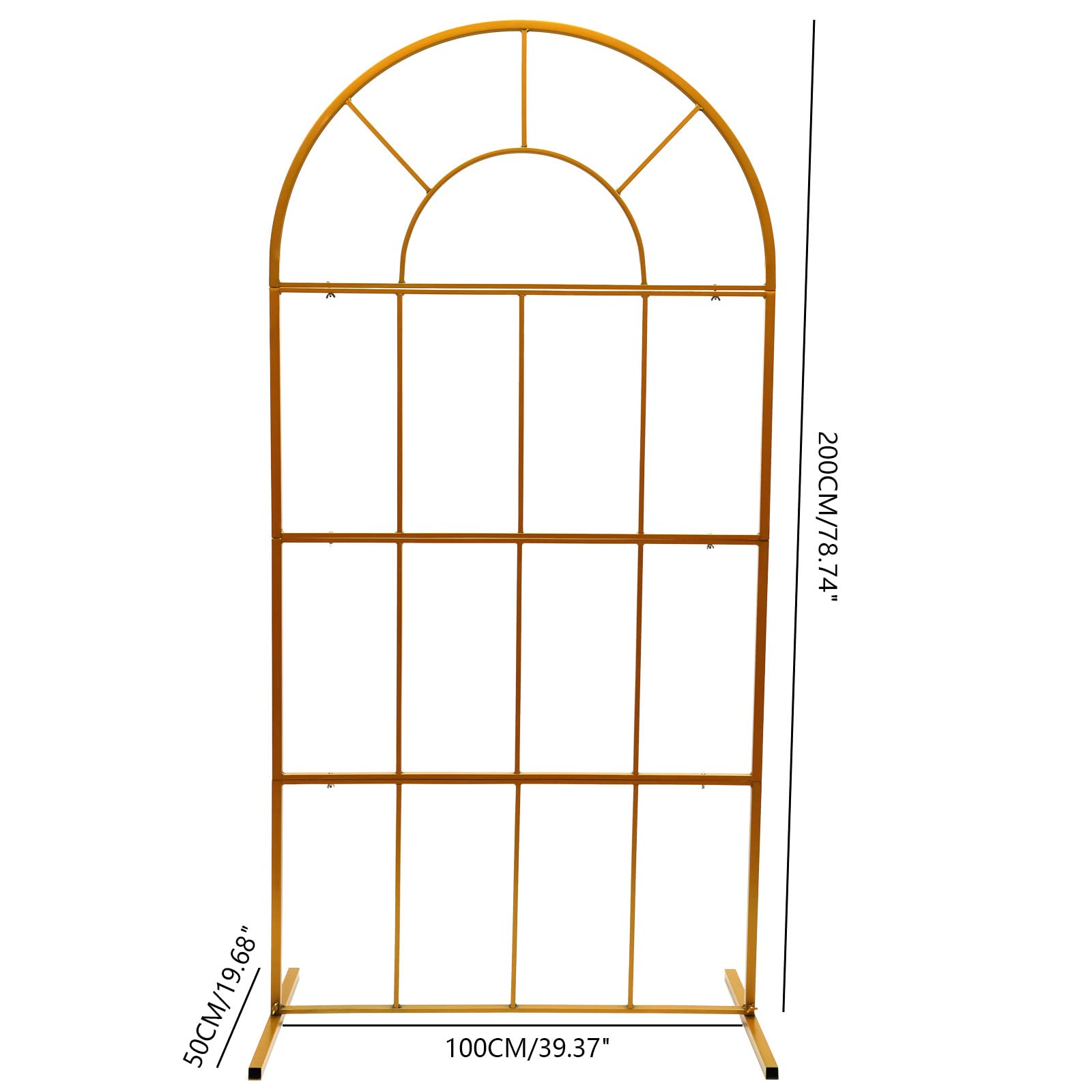 Gold Wedding Arch Stand - Elegant Iron Backdrop for Wedding, Party & Event Decorations - Perfect for DIY Wedding, Anniversary, and Outdoor Ceremony Decor