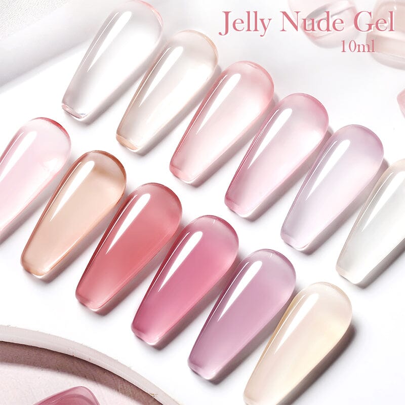 Nude Jelly Gel Polish JN05 - 10ml Long Lasting Nail Polish for Manicures & Pedicures - Perfect for Salon, Home Use & Special Occasions