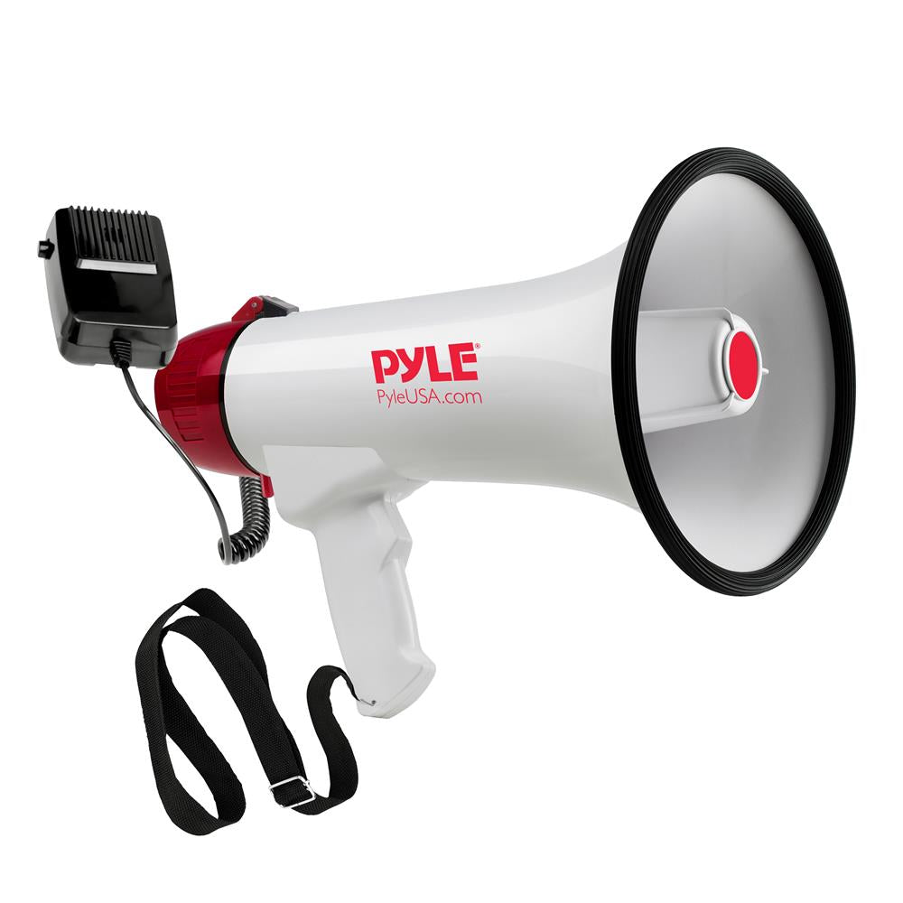 Portable Megaphone with Wired Microphone - 25W Loud Speaker for Outdoor Events, Cheering, Coaching & Emergency Announcements
