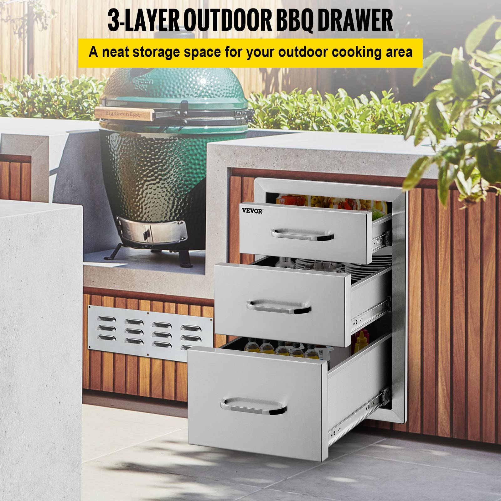VEVOR Stainless Steel Triple Access 18