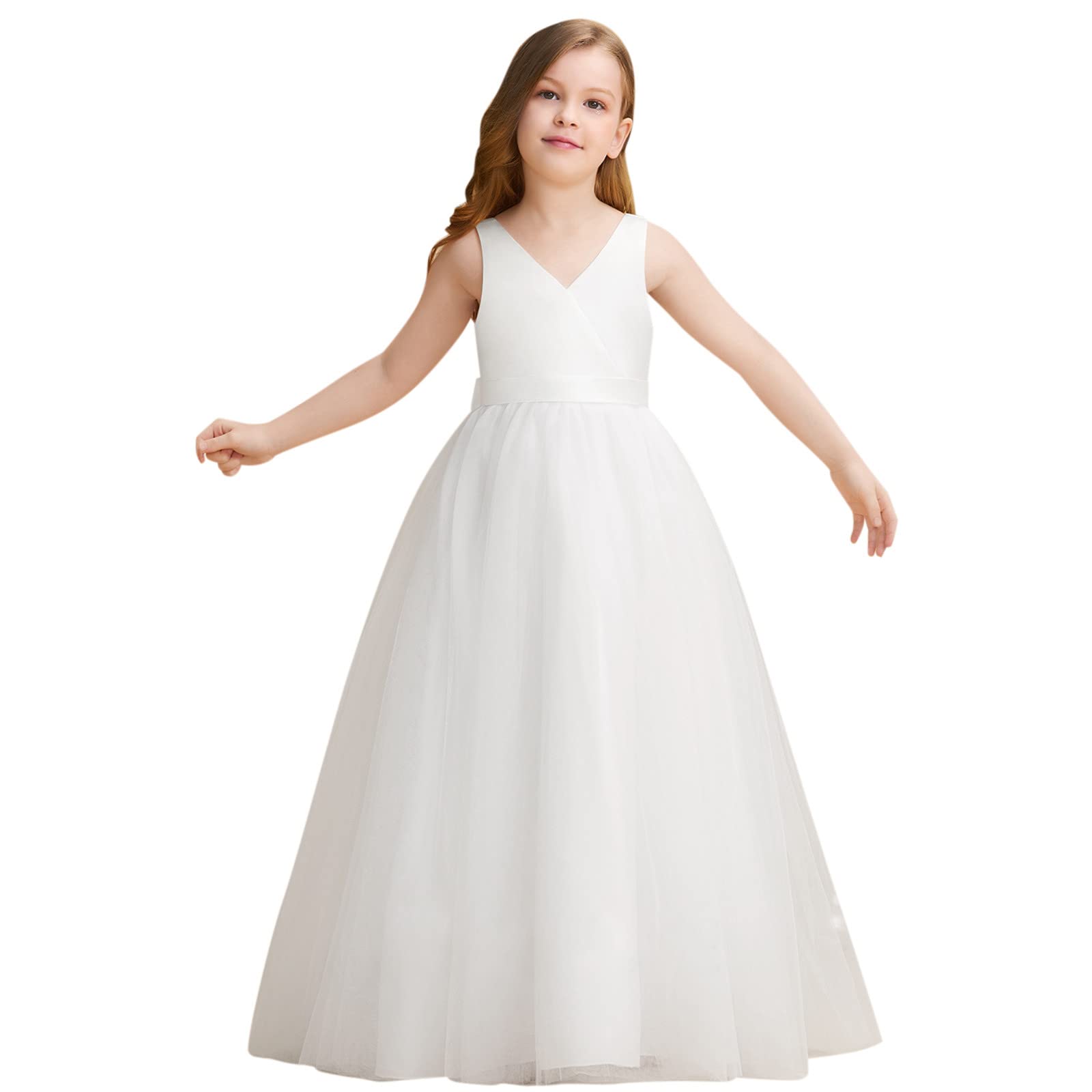 Toddler Girl Summer Dress with Bow - Tulle Patchwork Sleeveless Princess Party Costume for Kids | Perfect for Birthday Parties, Photo Shoots & Special Occasions