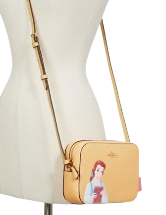 Coach Disney X Coach Mini Camera Bag With Belle - Cute Crossbody Bag for Women, Fashionable Disney Princess Collection - Perfect for Travel, Parties & Everyday Use