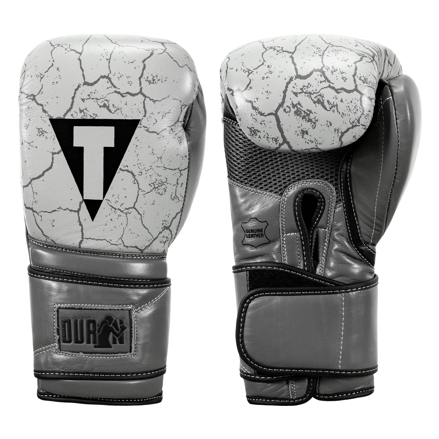 Roberto Duran Stone Leather Training Boxing Gloves - Premium Leather Punching Bag Gloves for Men & Women - Ideal for Boxing Training, MMA, Sparring & Fitness Workouts