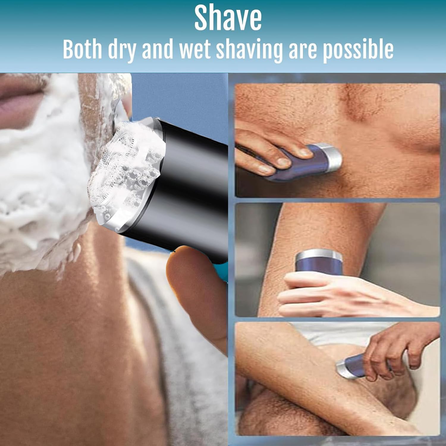 2025 Newest Unisex Mini Portable Electric Shaver for Men & Women - USB Charging, Waterproof Hair Removal Device for Travel, Gym & Daily Grooming (Blue)