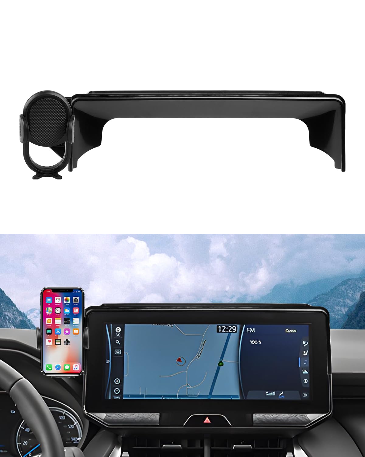360° Rotating Car Phone Mount Holder for Toyota Venza 2021-2024 | 12.3