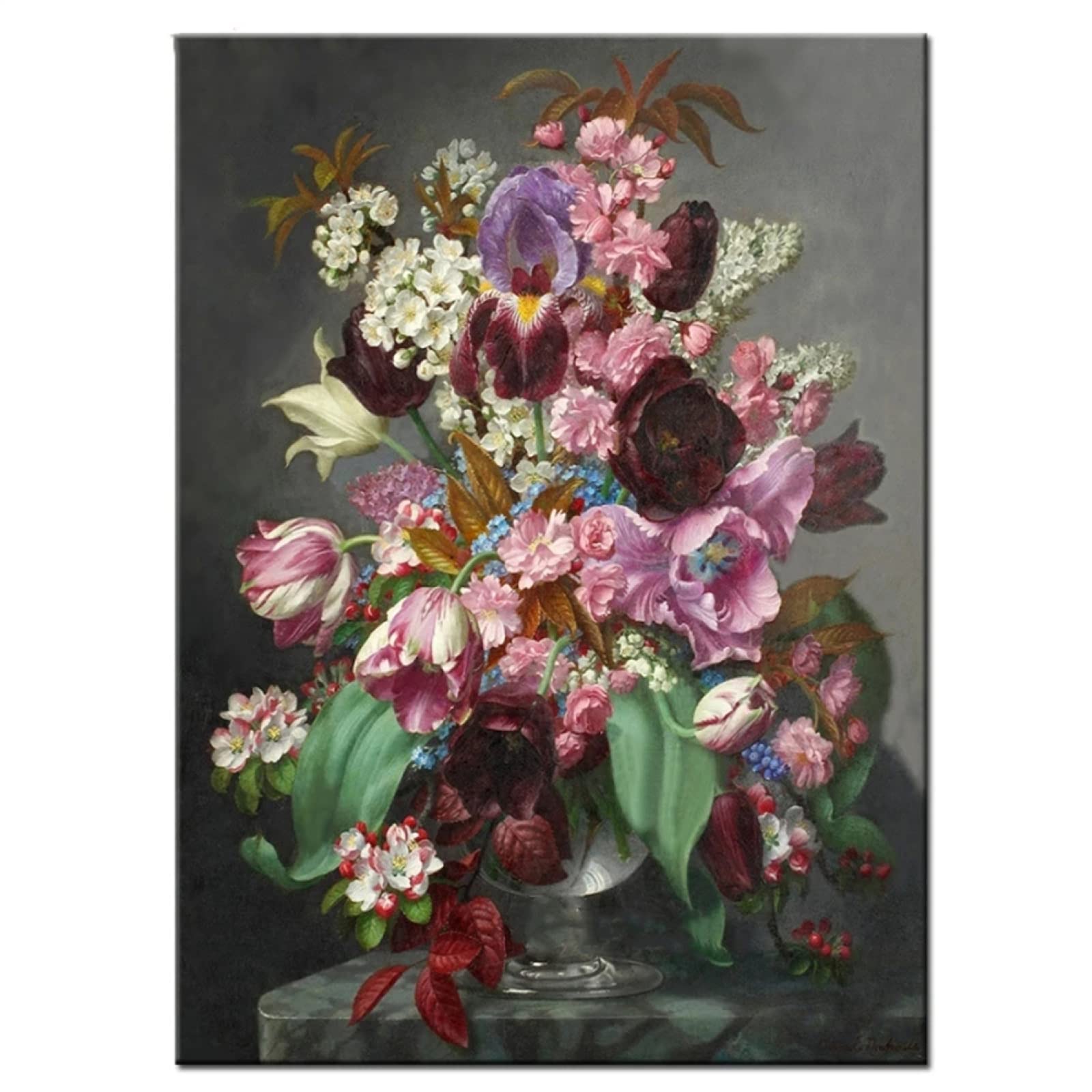 5D Diamond Painting Kit for Kids & Adults - Beautiful Blooming Flowers Vase (12x16 Inch/30x40cm) Full Round Drill DIY Diamond Art Cross Stitch Craft - Perfect for Wall Decor, Home Art & Relaxation Therapy