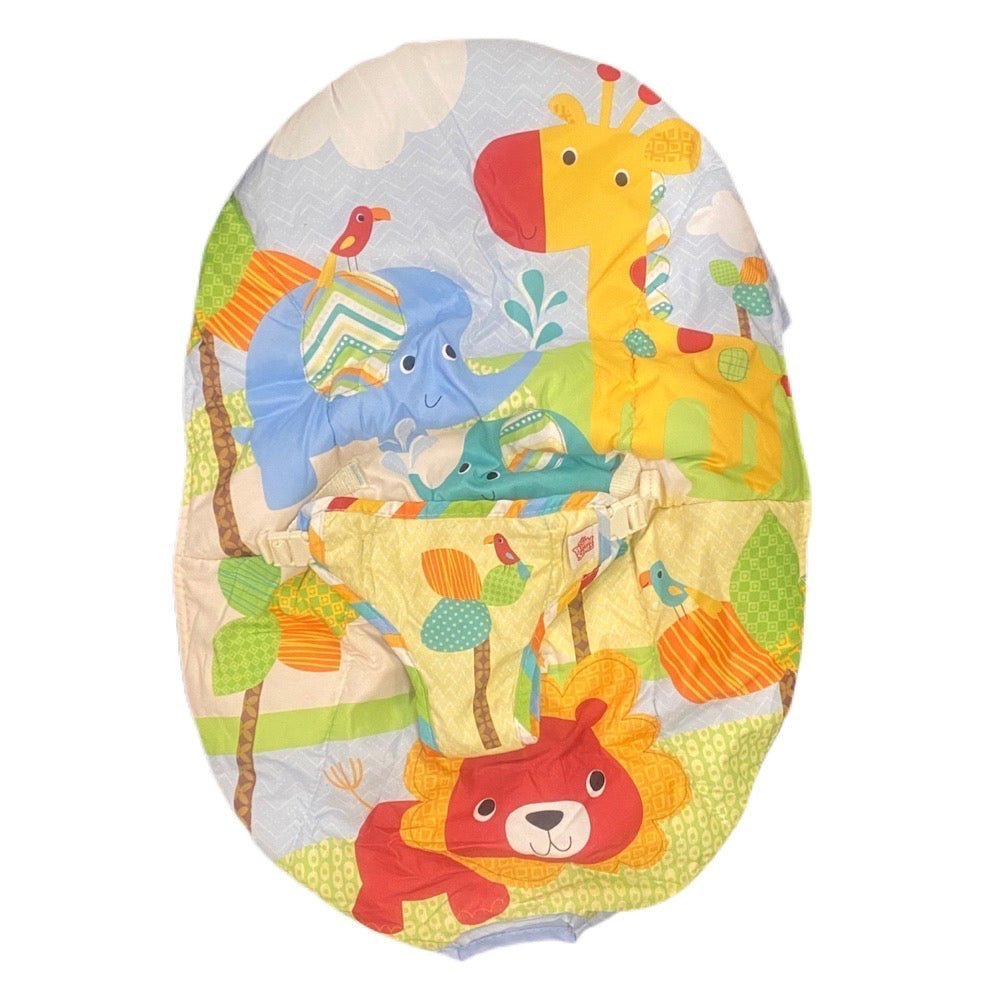 Bright Starts Pattern Pals Vibrating Bouncer Seat Replacement Cover - Soft & Washable Baby Bouncer Seat Cover for Newborns & Infants - Perfect for Playtime, Napping & Soothing at Home or On-the-Go