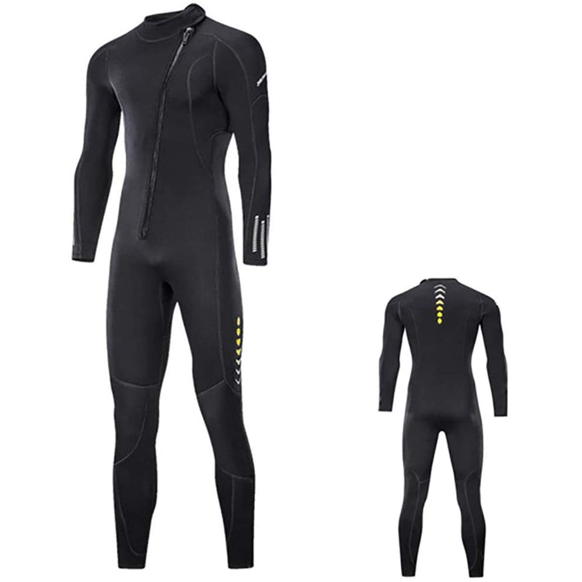 3mm Neoprene Scuba Diving Wetsuit for Men - Full Body Long Sleeve Warm Back Zip Surfing & Swimming Suit - Perfect for Water Sports, Snorkeling, Kayaking and Cold Water Activities