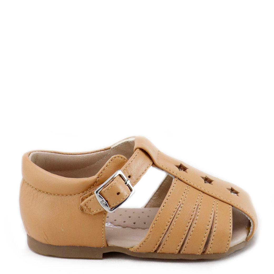 Cappuccino Star Closed-Toe Baby Sandals for Boys & Girls - Soft Sole Walking Shoes for Toddlers - Perfect for Beach, Park & Summer Outings