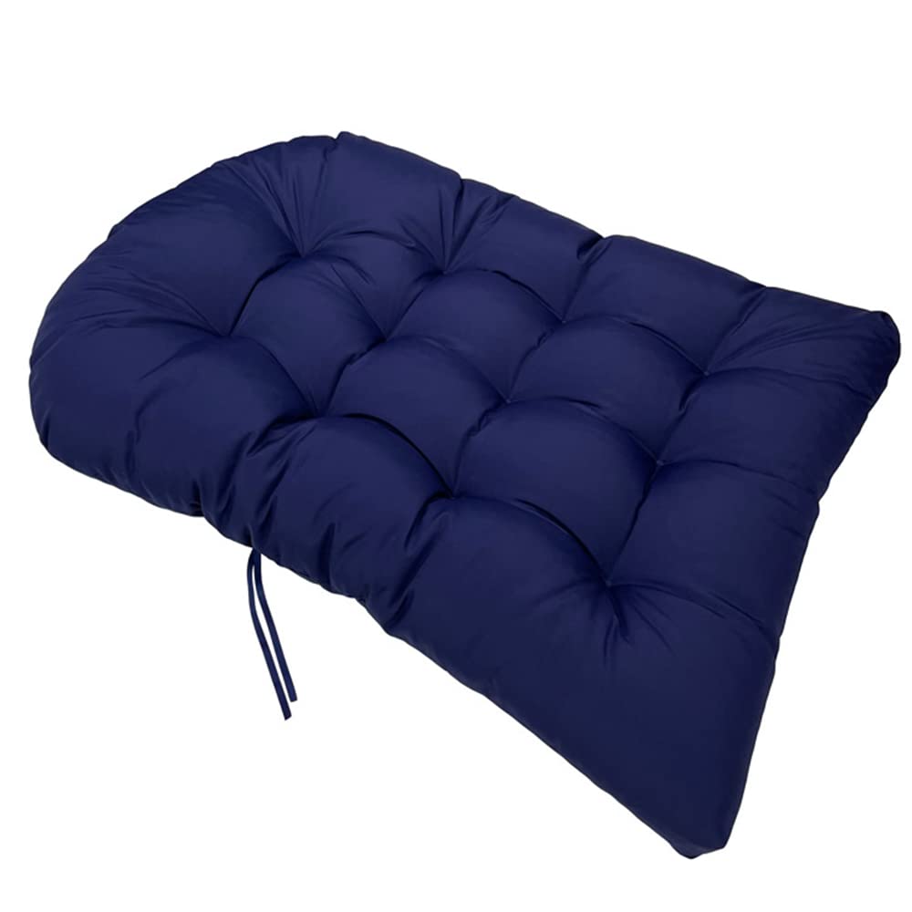 Premium Hanging Basket Chair Cushions - Indoor/Outdoor Waterproof Swing Seat Pad (47.2×35.4in, Navy Blue) - Thick Comfortable Hammock Cushion for Garden, Patio, Porch & Backyard Relaxation