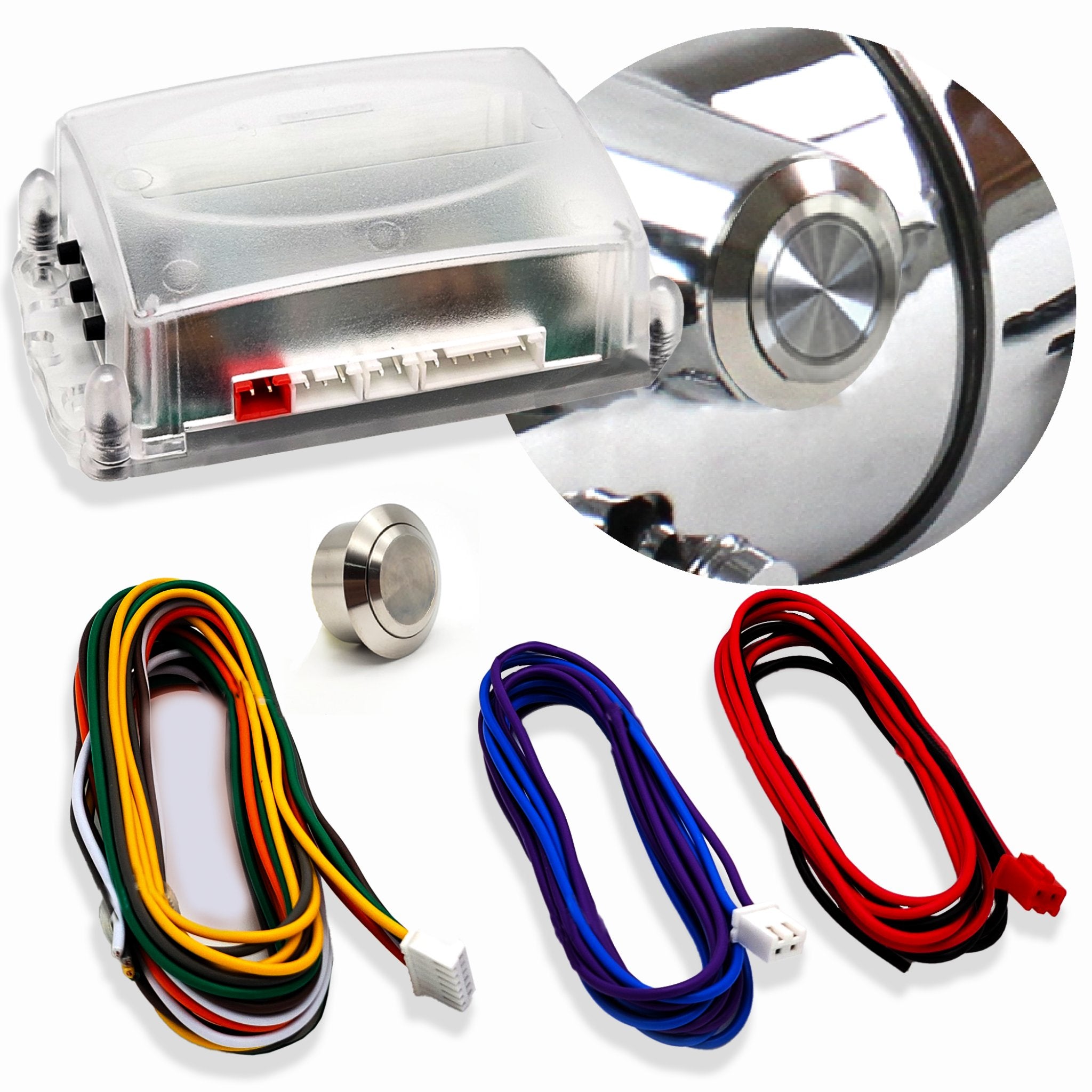 1902-1908 Cadillac Runabout & Tonneau 12V Conversion Kit - GM Key Ignition to Push Button Start Direct Fit Column Insert | Classic Car Restoration Upgrade for Vintage Auto Enthusiasts