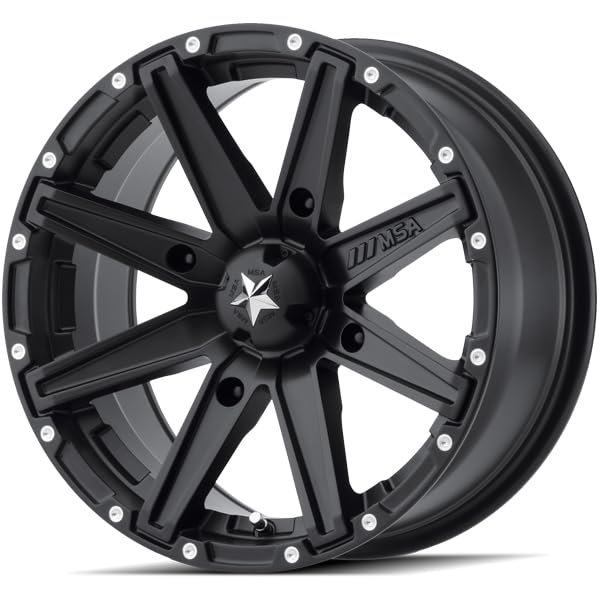 MA33 15X10 4X110 S-BLK 00MM - M33-05010 Black Alloy Wheels for Trucks & SUVs - Off-Road & Street Performance Use